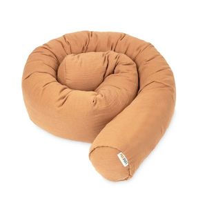 Protectie de pat tubulara, MiniMini, Muselina, Camel, 300 cm imagine