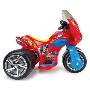 Motocicleta electrica pentru copii Injusa licenta Disney Paw Patrol Rosu Albastru 6V cu pedala de acceleratie, lumini frontale, greutate admisa 25 kg, 1-3 ani imagine