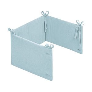 Aparatoare de pat, dreptunghiulare, MiniMini, Muselina, Albastru deschis, 180 cm imagine