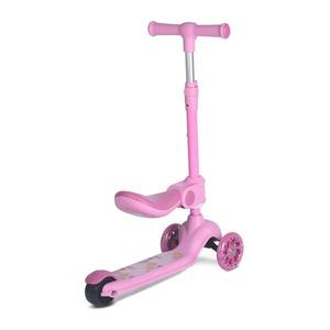 Trotineta pentru copii Lorelli Jetster Plus Pink 3 ani+ pana la 20 kg, scaun pliabil si reglabil, roti din poliuretan cu led imagine