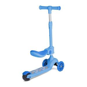 Trotineta pentru copii Lorelli Jetster Plus Blue 3 ani+ pana la 20 kg, scaun pliabil si reglabil, roti din poliuretan cu led imagine