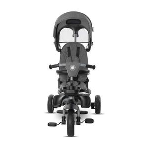 Tricicleta pentru copii Lorelli Freccia Grey Black multifunctionala, pliabila, sezut rotativ 360 grade, greutate admisa 25 kg, roti Eva imagine