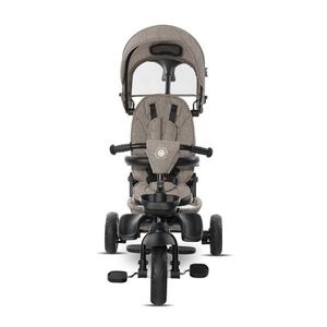 Tricicleta pentru copii Lorelli Freccia Beige Black multifunctionala, pliabila, sezut rotativ 360 grade, greutate admisa 25 kg, roti Eva imagine