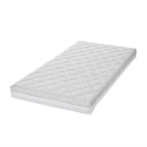 Saltea pentru patut Lorelli Havana Grey Sky 120x60x10 cm, cocos si spuma elastica imagine