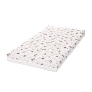 Saltea pentru patut Lorelli Havana Bear and Pillow Beige 120x60x10 cm, cocos si spuma elastica imagine