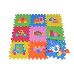 Covoras puzzle colorat Knorr Toys Trafic 9 piese din spuma moale Eva 30x30x1 cm izolator si antiderapant 3 ani+ imagine