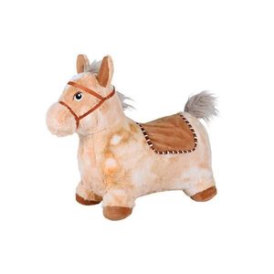 Calut gonflabil din plus pentru sarit Knorr Toys Beige include pompa de aer, husa moale detasabila din material textil, 63x26x52 cm, pana la 50 kg, 12 luni+ imagine
