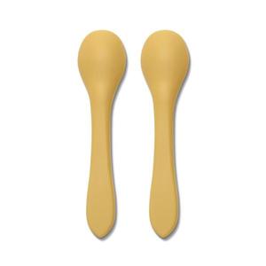 Set 2 lingurite din silicon natural Yellow imagine
