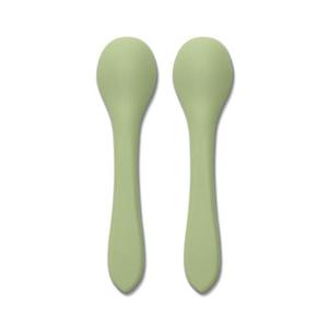 Set 2 lingurite din silicon natural Fresh Green imagine