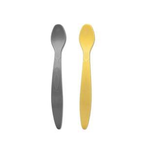 Set 2 lingurite Lorelli Galben Gri flexibile cu maner lung si margine rotunjita imagine