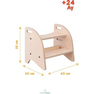 Scaun inaltator tip scara pentru copii, MamaToyz, cu 2 trepte, model 1 imagine