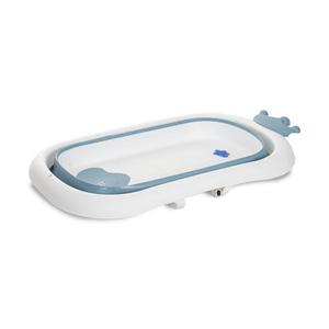 Cadita pliabila pentru bebelusi 83 cm cu dop de scurgere Royal Nordic Blue imagine