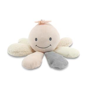 Jucarie din plus cu zornaitoare si zona fosnaitoare Octopus Natural Beige 0 luni+ imagine