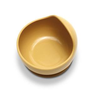 Bol de hranire din silicon natural cu ventuza 6 luni+ Yellow imagine