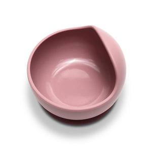 Bol de hranire din silicon natural cu ventuza 6 luni+ Pink imagine
