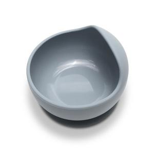 Bol de hranire din silicon natural cu ventuza 6 luni+ Grey imagine