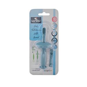 Periuta de dinti din silicon pentru bebelusi 6 luni+ Moonlight Blue imagine