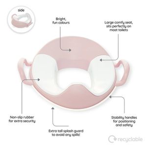 Reductor cu manere pentru toaleta, My Trainer Seat Roz pastel imagine