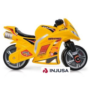 Motocicleta pentru copii Injusa Moto Winner Galben cu roti mari si design sportiv 3 ani+ imagine