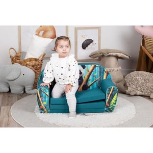 Canapea extensibila pentru copii Knorr Toys Lucky Panda umplutura din spuma moale, husa bumbac 100 detasabila si lavabila, 77 x 34 x 42 cm, 9 luni+ imagine