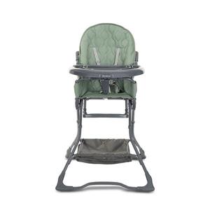 Scaun de masa pentru copii Lorelli Bonbon Green Leather cu suport pentru picioare, cos pentru jucarii, pliere compacta, greutate admisa 15 kg imagine