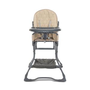 Scaun de masa pentru copii Lorelli Bonbon Beige Leather cu suport pentru picioare, cos pentru jucarii, pliere compacta, greutate admisa 15 kg imagine