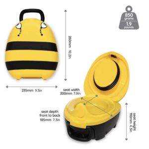 Olita portabila cu capac si maner My Carry Potty Bumble Bee imagine