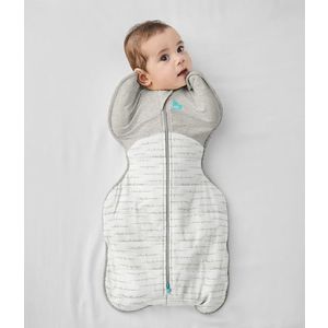 Sac de dormit pentru infasat Love to Dream Swaddle Up Alb Gri M 6-8.5 kg 2.5 Tog imagine