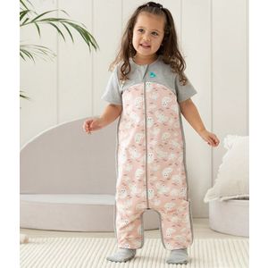 Sac de dormit cu picioruse si maneca scurta Love to Dream Roz 1 Tog 6-12 luni imagine