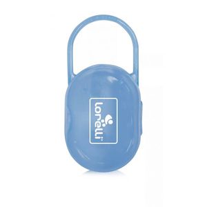 Suport transparent cu maner pentru 2 suzete sau tetine Blue imagine