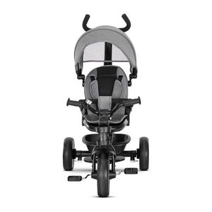 Tricicleta pentru copii Lorelli Tino Grey cu sezut rotativ 360 grade, scaun rabatabil, control parental, greutate admisa 25 kg imagine