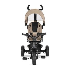 Tricicleta pentru copii Lorelli Tino Beige cu sezut rotativ 360 grade, scaun rabatabil, control parental, greutate admisa 25 kg imagine