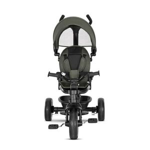 Tricicleta pentru copii Lorelli Tino Green cu sezut rotativ 360 grade, scaun rabatabil, control parental, greutate admisa 25 kg imagine