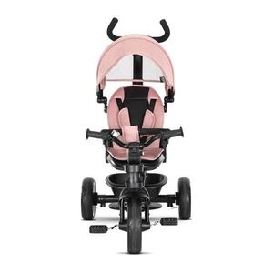 Tricicleta pentru copii Lorelli Tino Pink cu sezut rotativ 360 grade, scaun rabatabil, control parental, greutate admisa 25 kg imagine