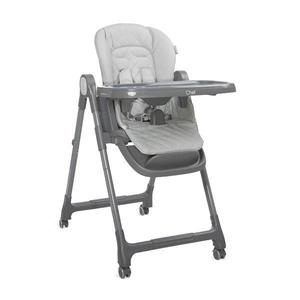 Scaun de masa inalt pentru copii Lorelli Chef Grey Leather 3 in 1, reglabil in mutiple pozitii, dotat cu roti si suport pentru picioare imagine