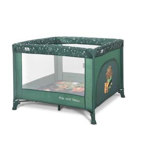 Tarc de joaca Lorelli Play N Relax Green Night 100x100x75 cm, deschidere laterala cu fermoar, geanta de transport imagine