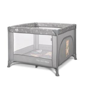 Tarc de joaca Lorelli Play N Relax Grey Adventure 100x100x75 cm, deschidere laterala cu fermoar, geanta de transport imagine