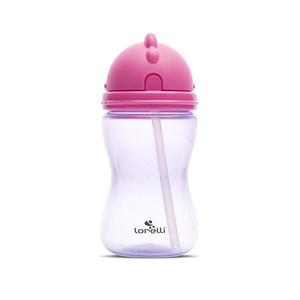 Cana sport cu pai moale si flexibil, capac de protectie rotativ, 300 ml, Pink Purple imagine