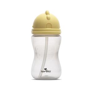 Cana sport cu pai moale si flexibil, capac de protectie rotativ, 300 ml, Yellow Grey imagine