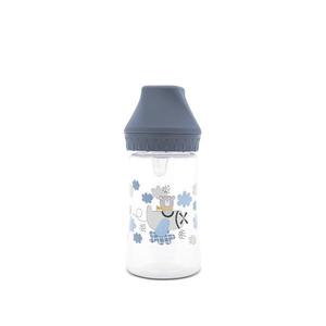 Biberon cu gat larg My Friend Cameo Blue tetina moale din silicon, 0 luni+, 250 ml imagine