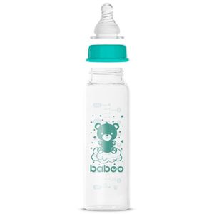 Biberon din sticla anticolici Baboo cu gat stramt 240 ml 3 luni+ imagine