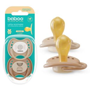 Set 2 suzete rotunde din latex Calmy Baboo Maro 0 luni+ imagine