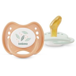 Set 2 suzete ortodontice din latex Calmy Baboo Piersica 0 luni+ imagine