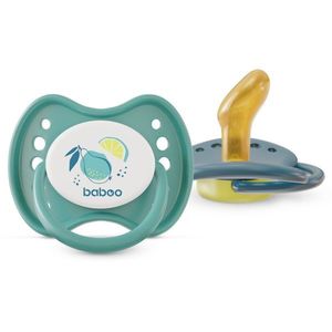 Set 2 suzete ortodontice din latex Calmy Baboo Verde 6 luni+ imagine