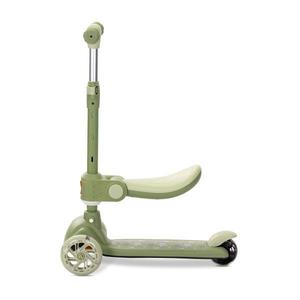 Trotineta pentru copii Lorelli Speedster Green cu scaunel, roti din silicon cu led, ghidon reglabil, greutate admisa 50 kg imagine