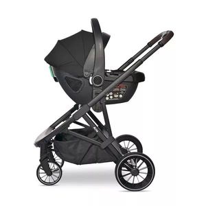 Carucior 3 in 1 pentru copii Lorelli Aria Grey, cosulet auto Aria Luxe 40-87 cm inclus, cadru din aluminiu, parte sport reversibila, multiple accesorii, greutate admisa 22 kg imagine