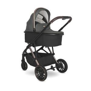 Carucior 3 in 1 pentru copii Lorelli Aria Green, cosulet auto Aria Luxe 40-87 cm inclus, cadru din aluminiu, parte sport reversibila, multiple accesorii, greutate admisa 22 kg imagine