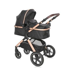 Carucior pentru copii Lorelli Viola Black Diamonds transformabil, cu suspensii, cadru din aluminiu, parte sport reversibila, bara frontala detasabila, multiple accesorii, greutate admisa 22 kg imagine