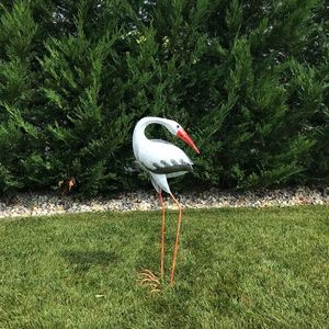 Decoratiune metalica gradina Barza Mrs. Adelheid imagine
