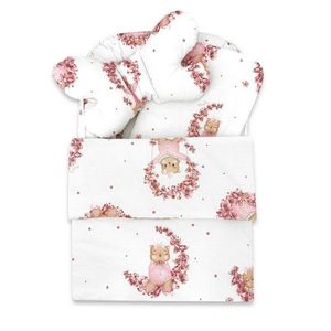 Set 4 in 1 Cosulet bebelus MimiNu, Baby Cocoon 75x55 cm, husa bumbac, din bumbac, cu paturica 50x70 cm si salteluta imagine